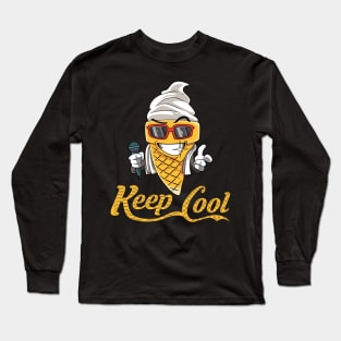 Ice Cream Cool Summer Vacation Sun Glasses Long Sleeve T-Shirt